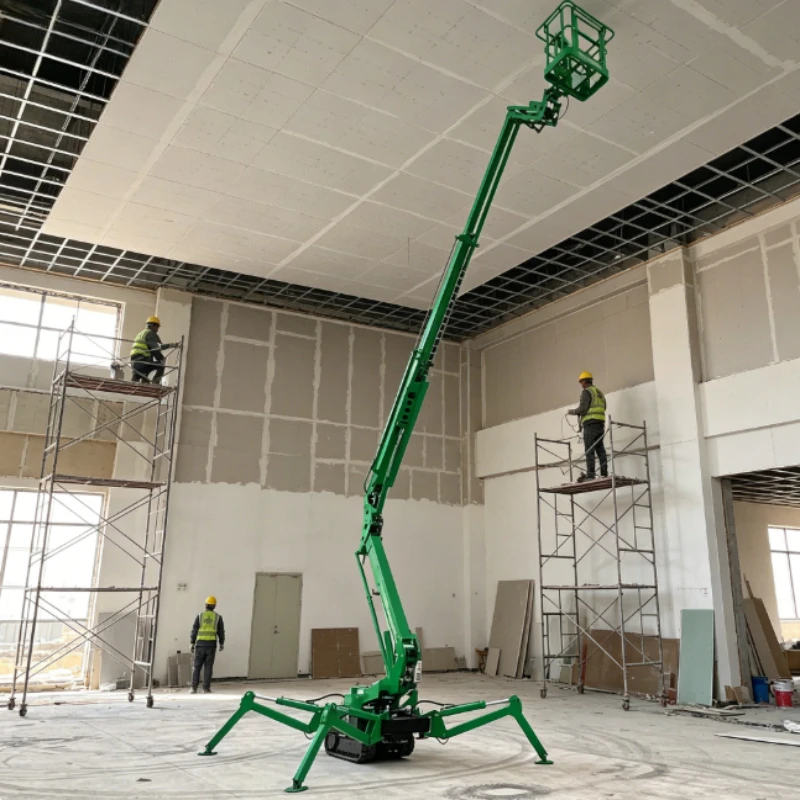 10m–16m Electric Self-propelled Articulated Boom Lift Cherry Picker Curved Arm Aerial Work Platform for Warehouse Construction