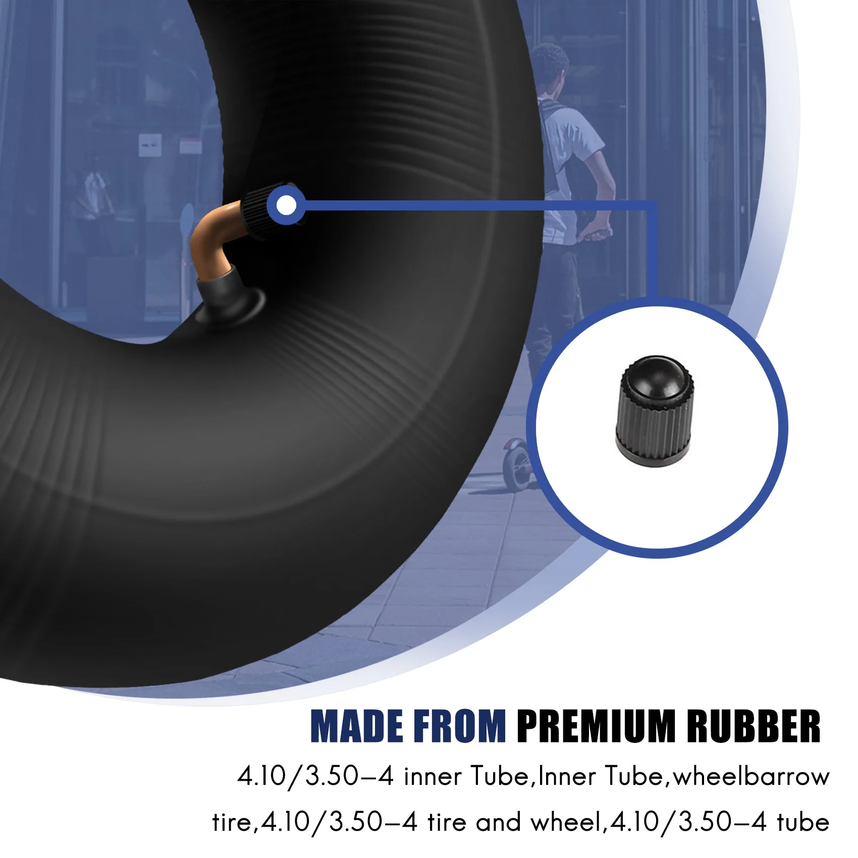 

AC54-4.10/3.50-4 Inner Tube For Wheelbarrows, Tractors, Mowers, Carts Electric Three-Wheel Four-Wheel Scooter ATV