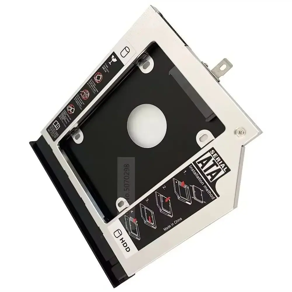 Soporte Caddy para Disco Duro de 2.5'' con Cubierta de Bisel, Segundo Disco Secundario, para Bahía Óptica de Lenovo G40-30 G40-45 G40-70 G40-75 G40-80 G70-70