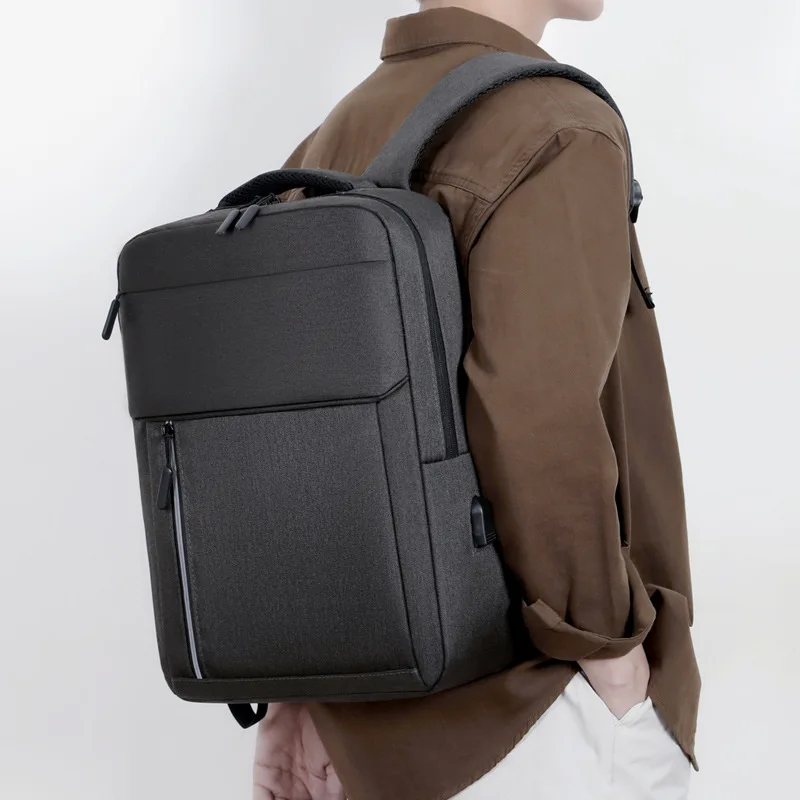 New Men's Backpack Casual Simple Lightweight Computer Backpack Multifunctional Short Trip Travel Bag