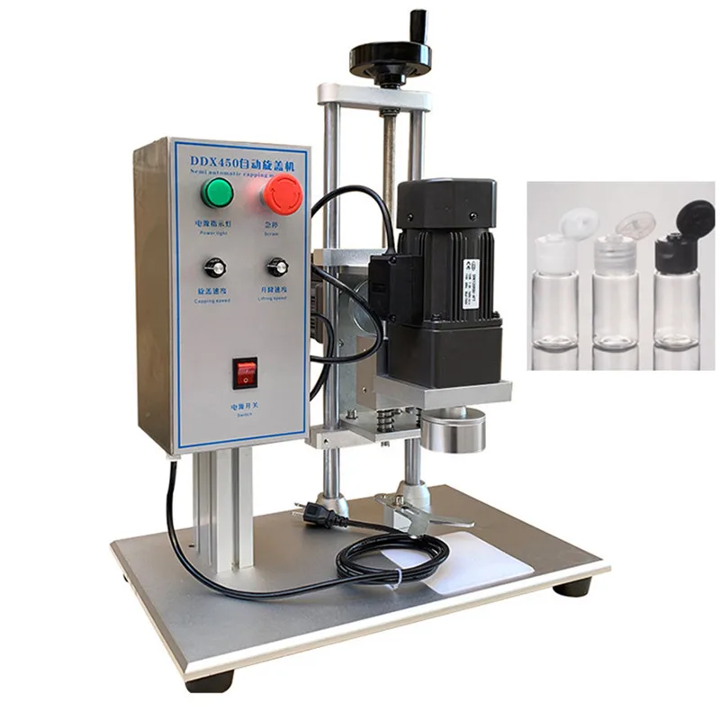 آلة قفل الأغطية البلاستيكية شبه الأوتوماتيكية للمنتج الجديد، آلة تغطية القبعات لأغطية المسمار البلاستيكية