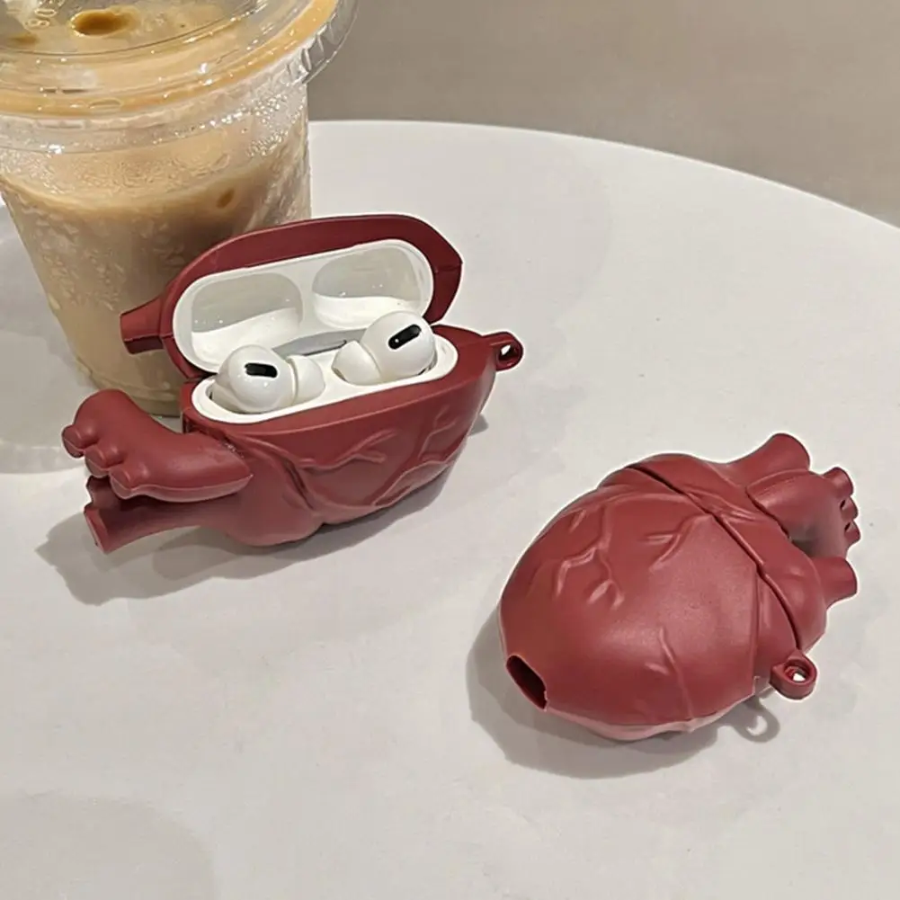 Human Heart Shape Earphone Case For Airpods Pro Wireless Earphone Protective Case Shockproof Silicone Case For Airpods Pro2/3
