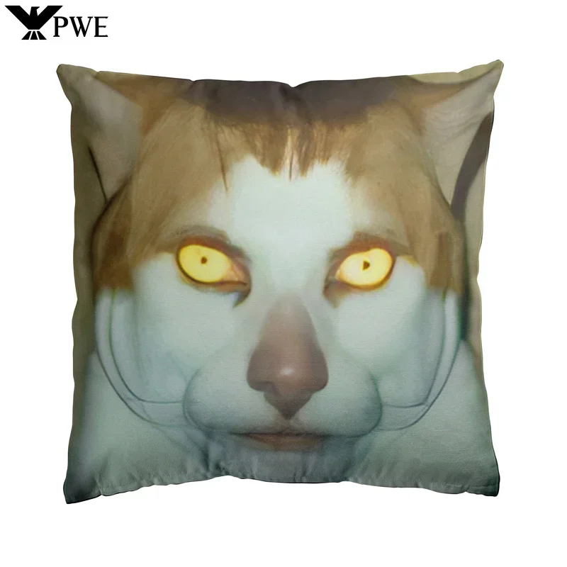 18\'\' x 18\'\' Monday Left Me Broken Cat Mr. Peebles Square Throw Pillow Cushion Covers Cases Pillowcases 45cm x 45cm