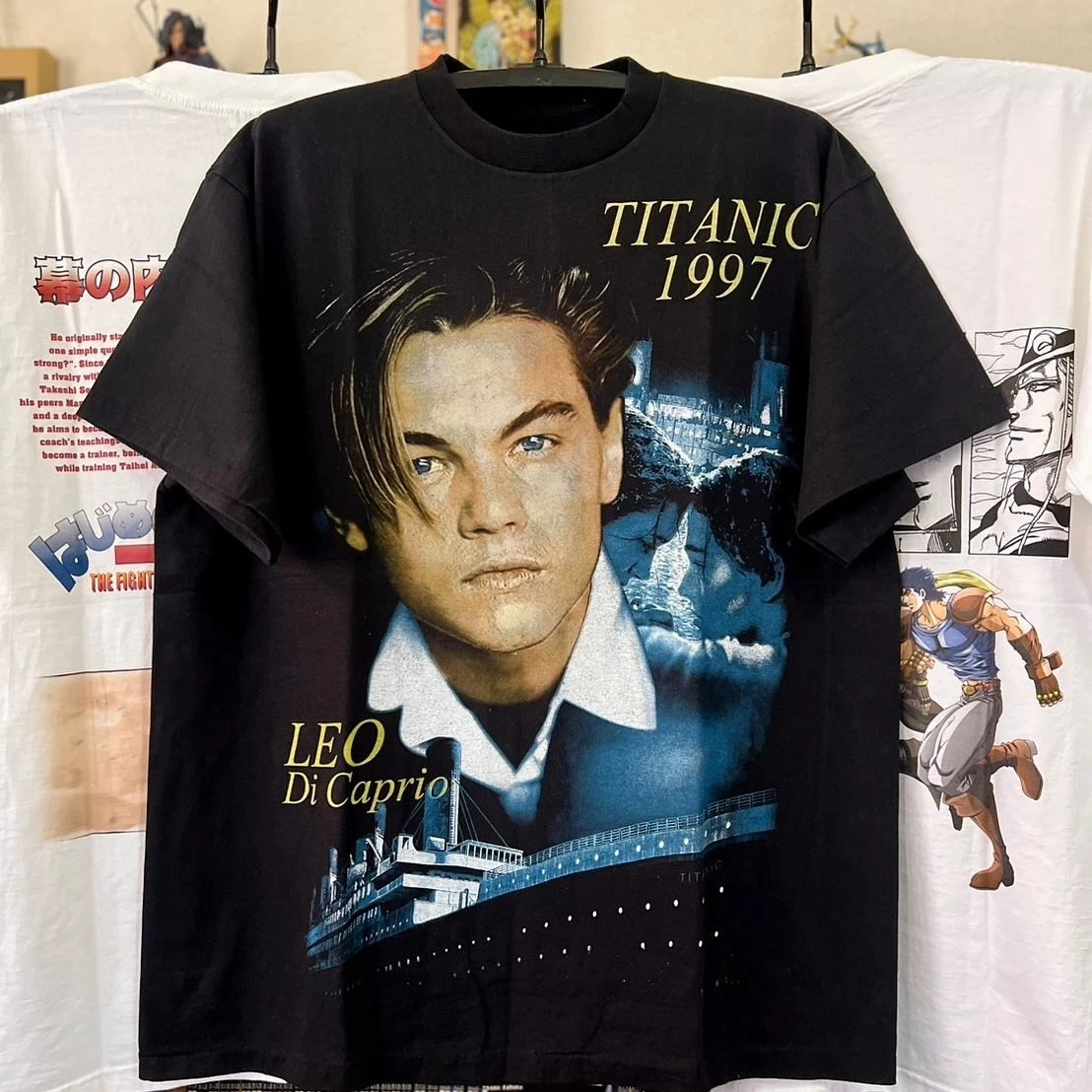 Vintage Titanic 1997 Movie Leonardo DiCaprio Jack Graphic Tee Cotton Mens Womens T-Shirt Summer Streetwear