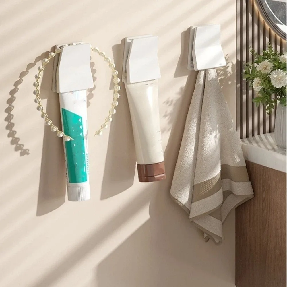 

4 PCS/SET Wall Mount Self Adhesive Hooks Punch-free Waterproof Bathroom Storage Rack Household Dishwashing Glove Hook