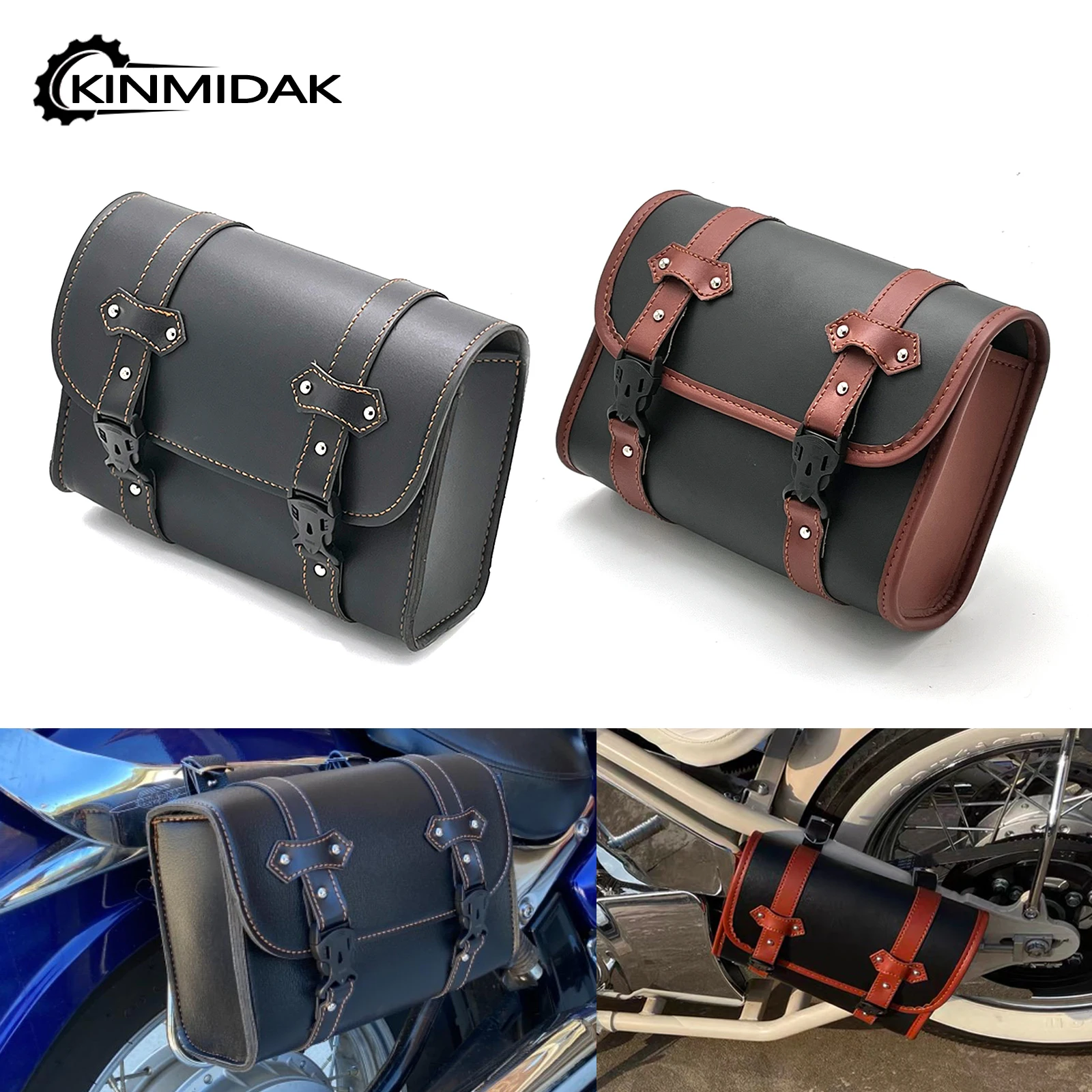 

Motorcycle Handlebar Tool Bag Front Fork Saddlebag Storage Sissy Bar Pouch Universal For Harley Touring For Yamaha For Honda