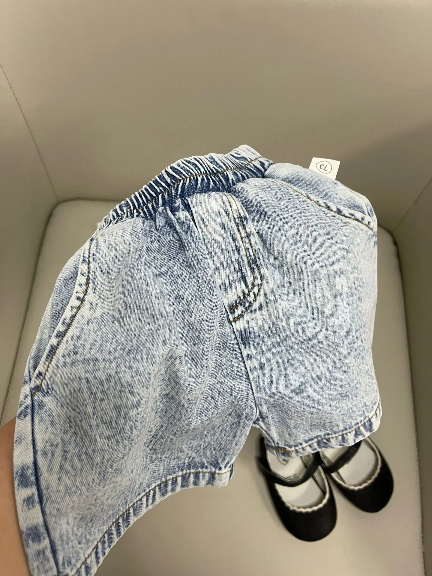 2025 Summer New Baby Soft Denim Shorts Toddler Girl Solid Loose Short Jeans Infant Boy Versatile Casual Pants Baby Beach Shorts