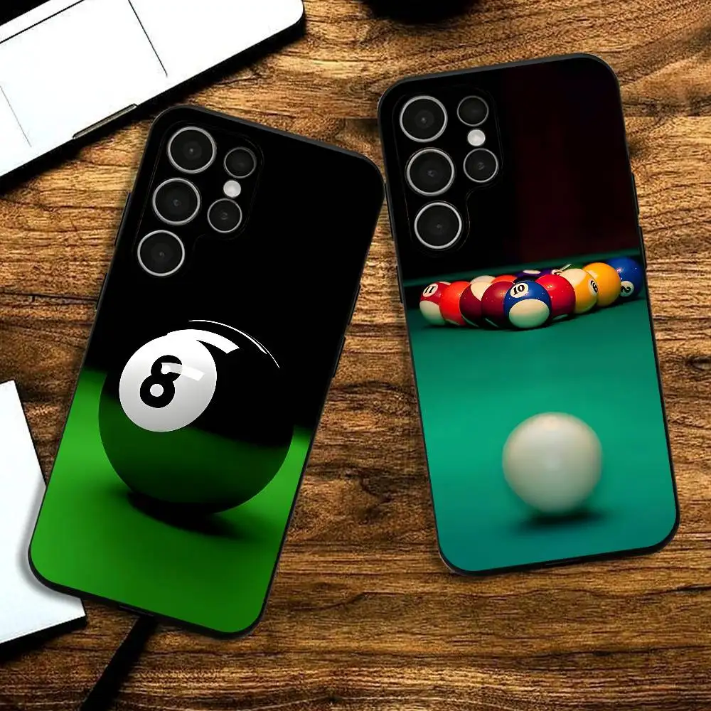 Sport Billiards Silicone Case For Samsung S25,24,23,22,21,20 Plus Ultra 5G Lite Shockproof Cover