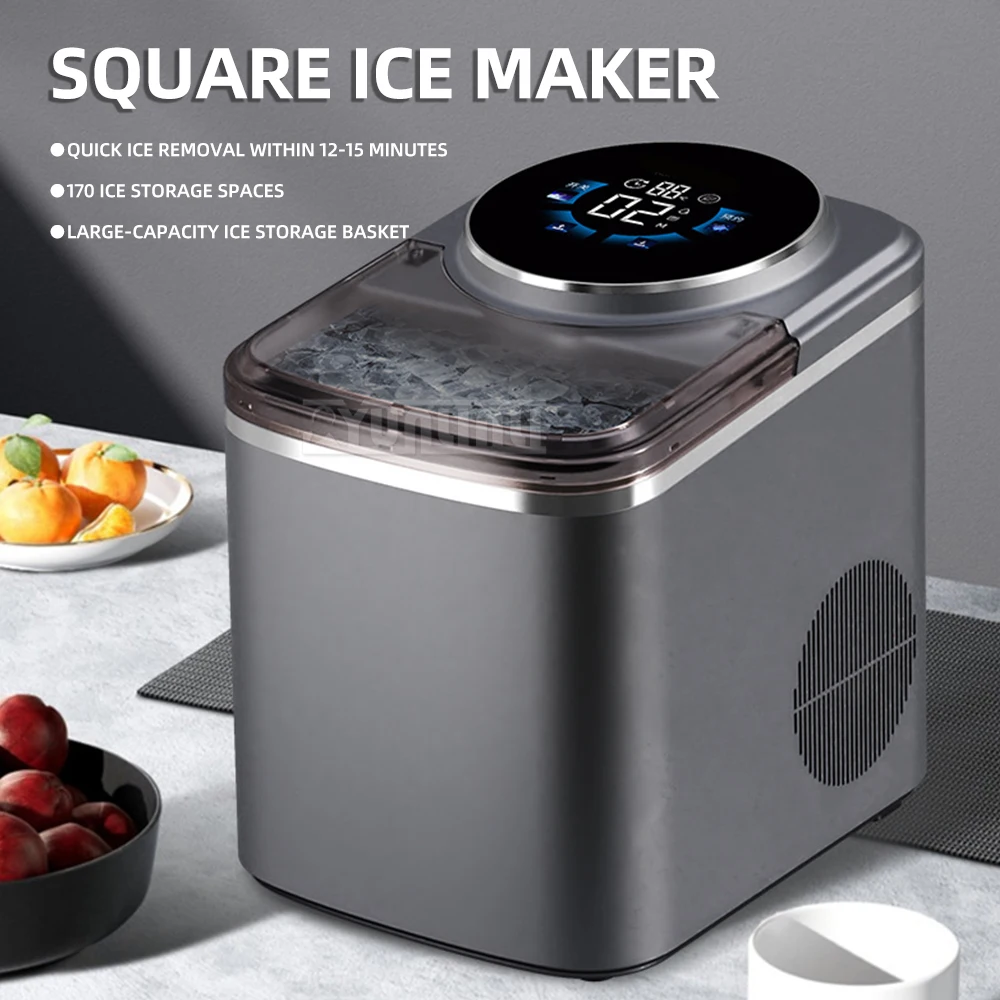 Large Capacity Household Ice Cube Machine 16kg/H Summer Office Use 220V/110V High Production