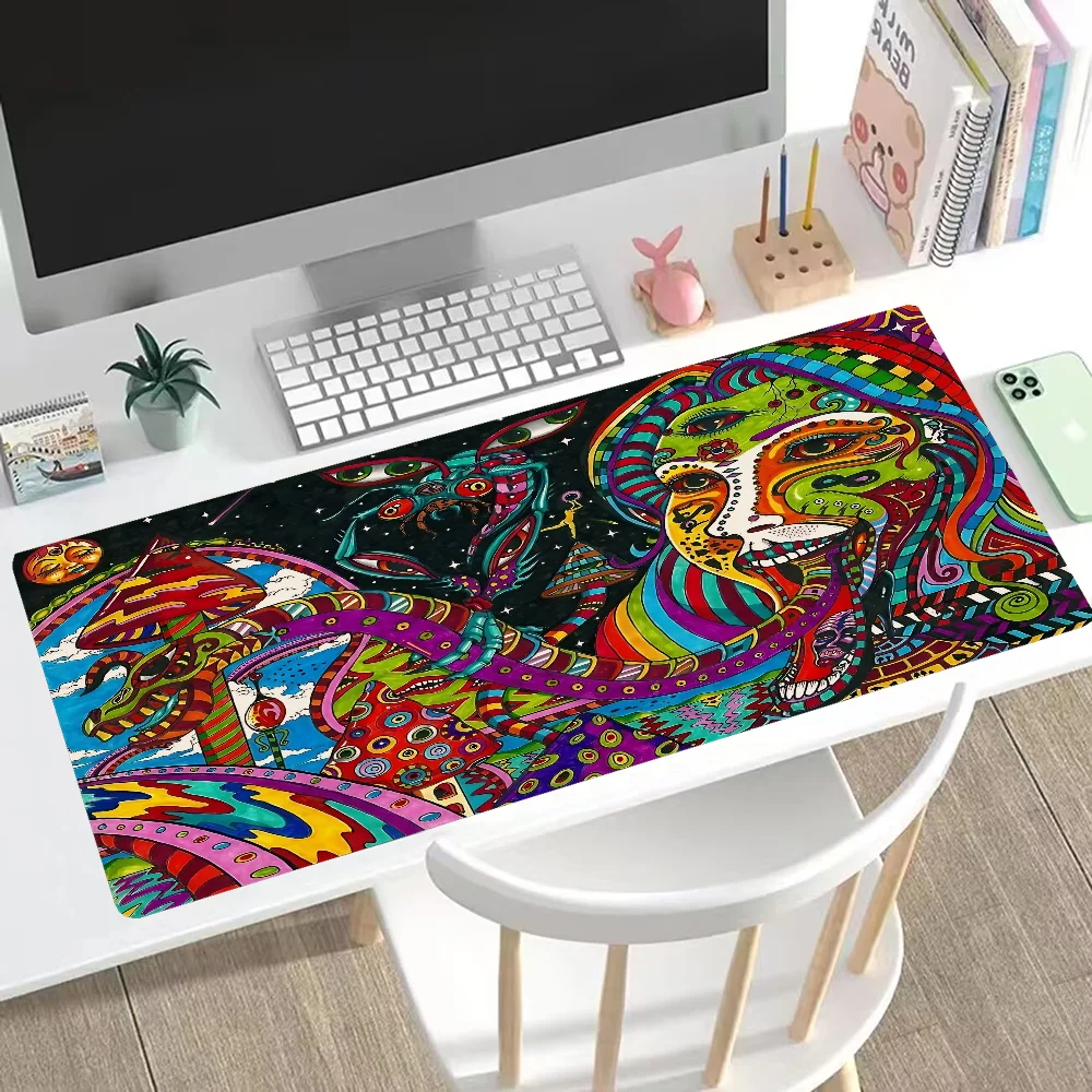 Acid Graphics Desk Pad Mouse Table Pads Gaming Laptops Keyboard Mat Deskmat Gamer Cabinet Computer Accessories Mausepad Mousepad