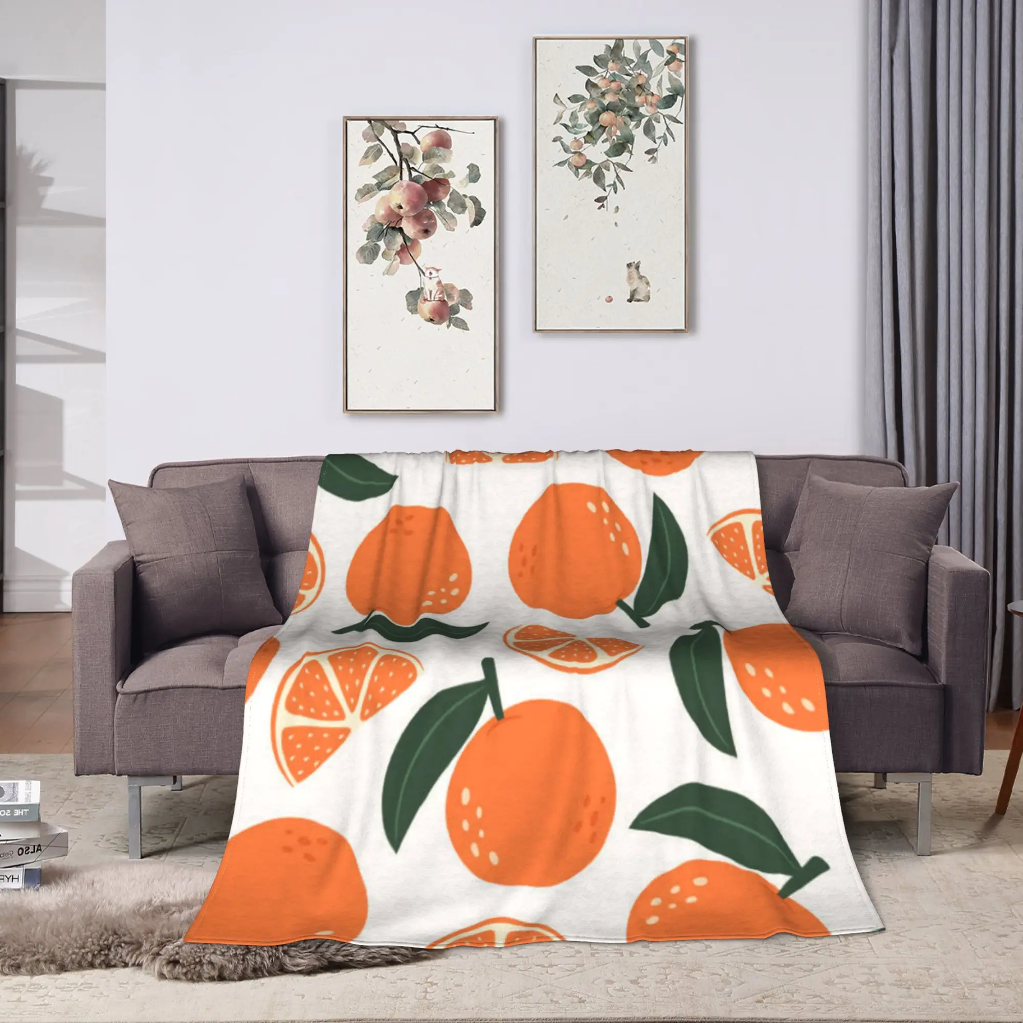 Cute Fruit Vegetable Blanket Quality Soft  Throw Blanket Autumn Children Couch Bed Pattern Bedspread