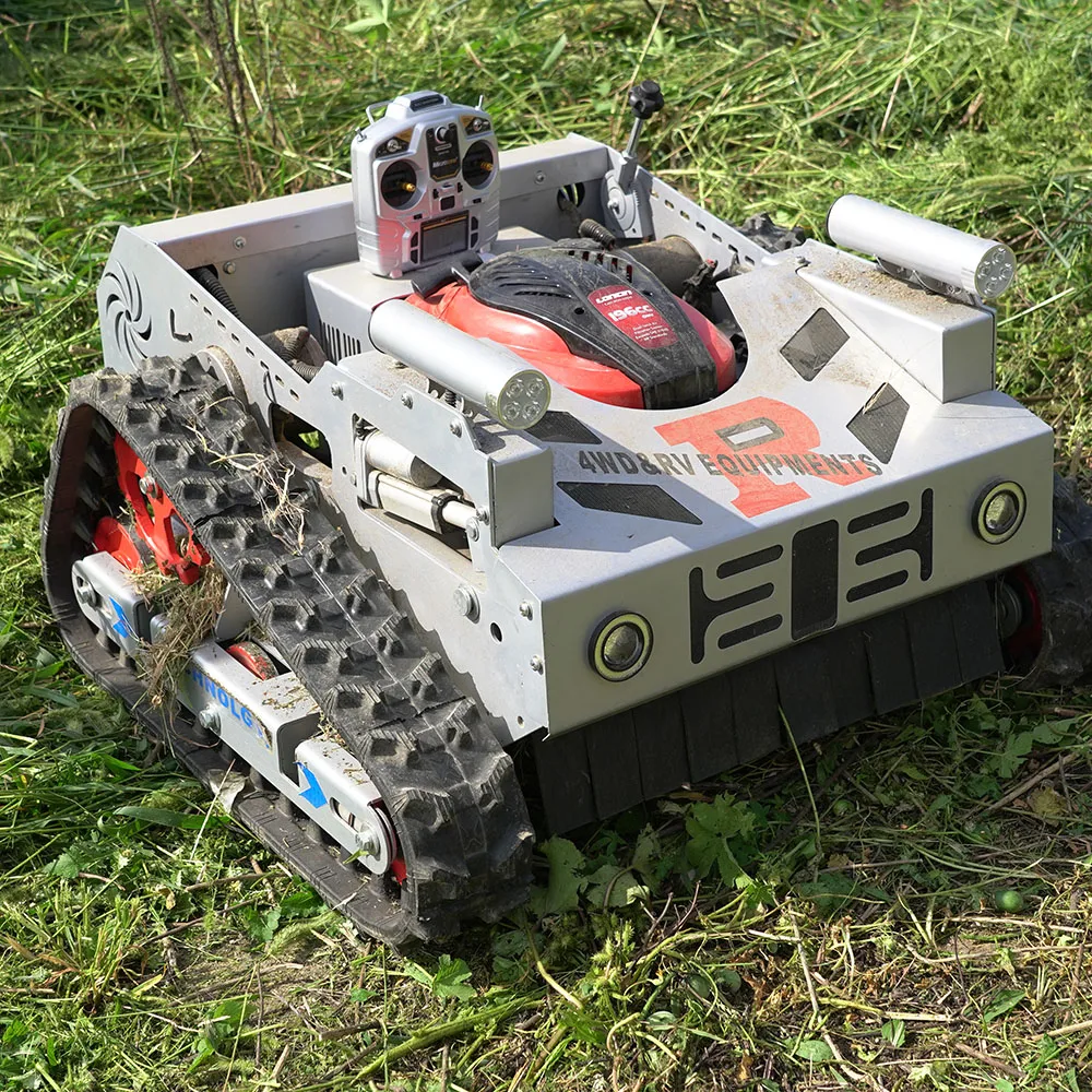 

Electric lawn mower turning crawler lawn mower robot remote control grass cutter