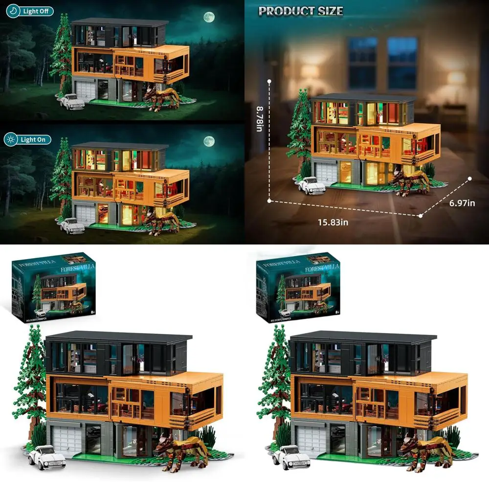 Kit de mansión encantada iluminada, modelo de casa espeluznante para entusiastas de la película, compatible con LEGO, ideal para adultos y niños mayores de 8 años (1550 piezas)