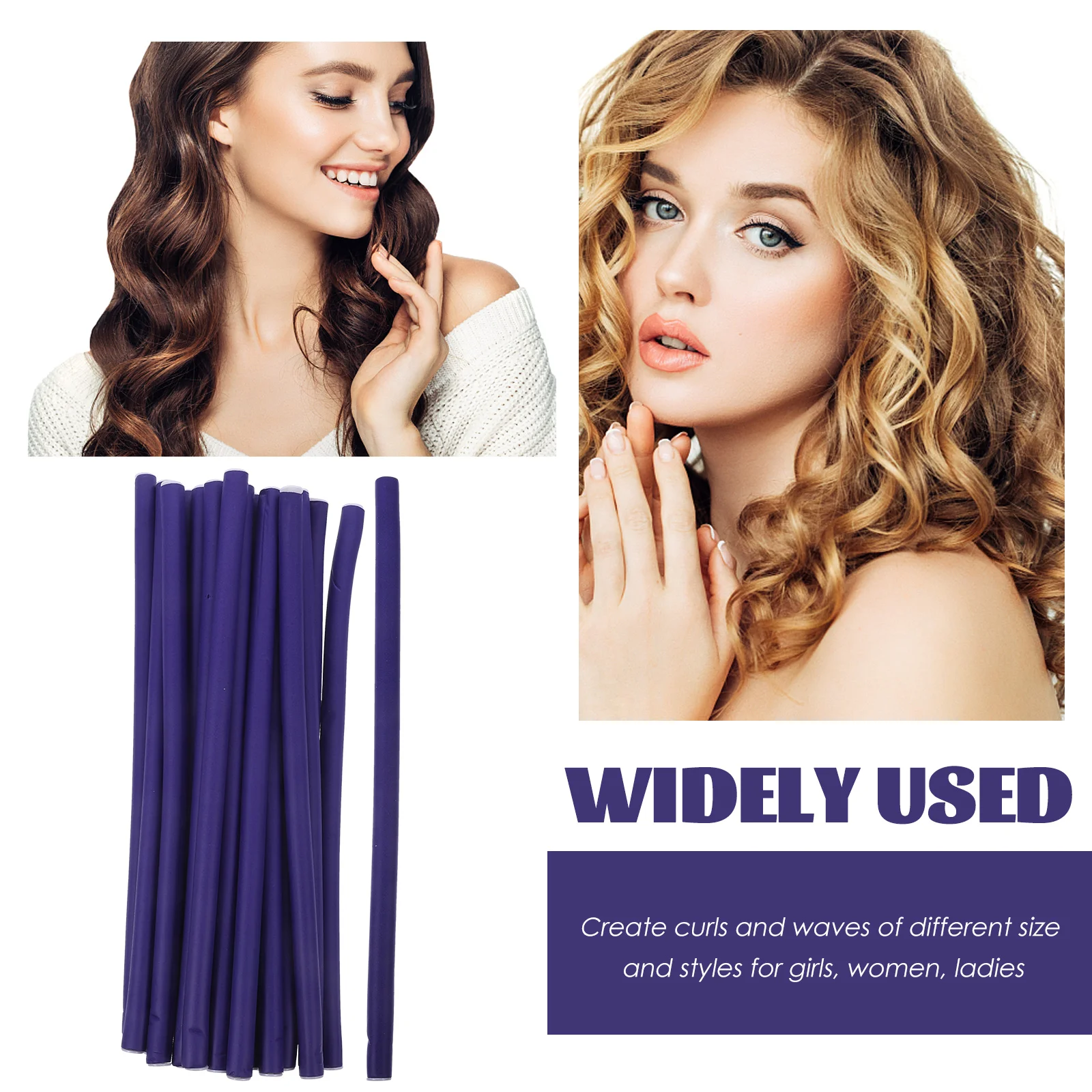 

20 Pcs Curling Iron Curly Hair Cold Perm Curlers Flexible Rods Spiral