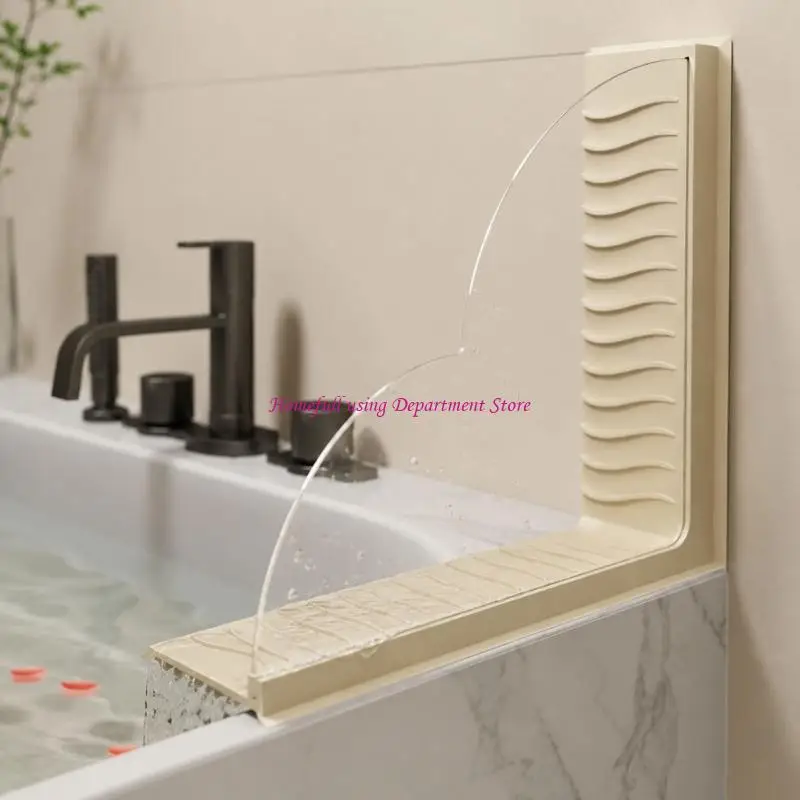  Shower Corner Water Barrier Panels with Suction Cup, Acrylic Pair for Tub Side Coverage and Daily Bathroom Use