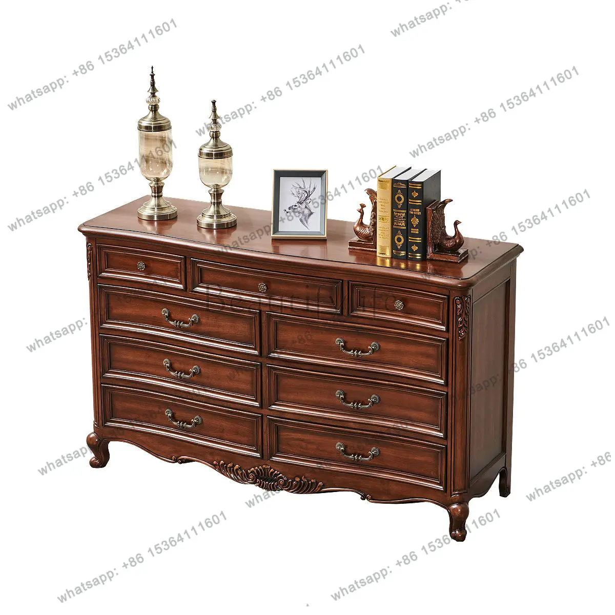 

American solid wood locker medieval furniture bedroom master bedroom retro cabinet