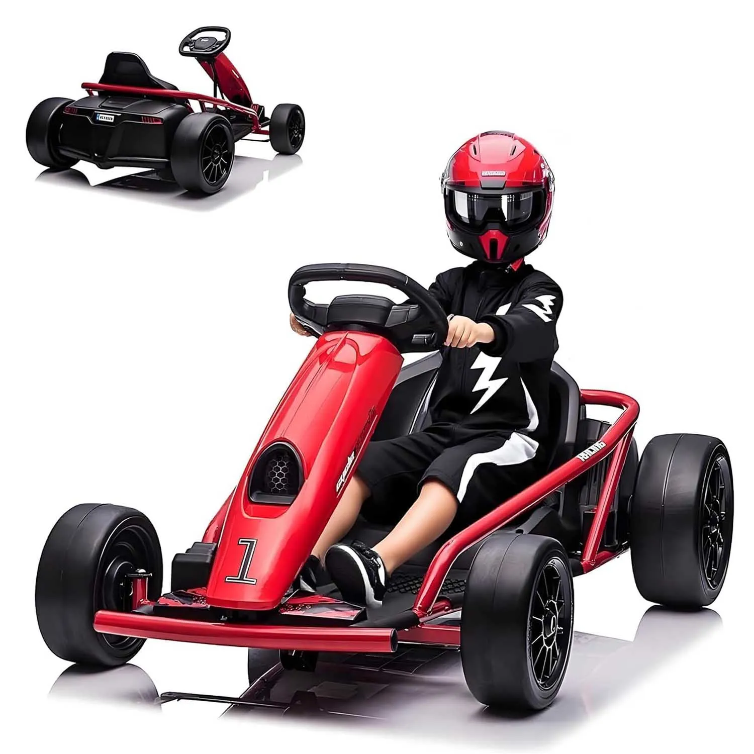 Go Kart eléctrico para niños | 24V, 8 km/h, 2X300W 🚗
