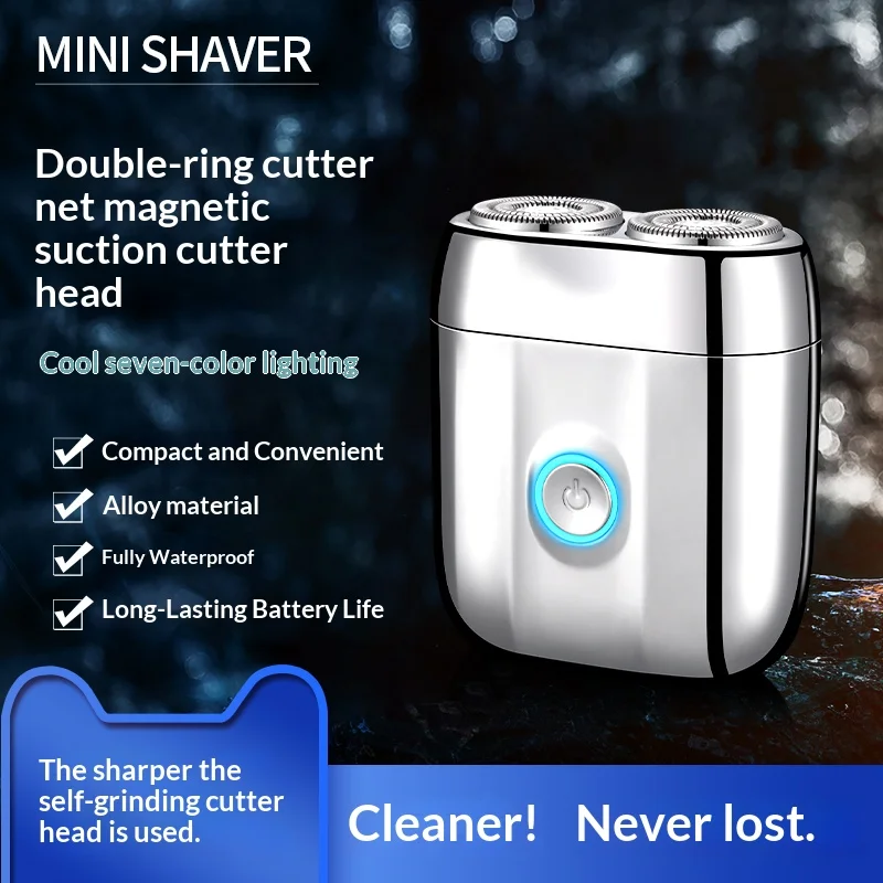 

2026 New ModelPortae Dual ade Beard Trimming Shaver, Rechargeae Cordless Intelligent Mini Electric Shaver