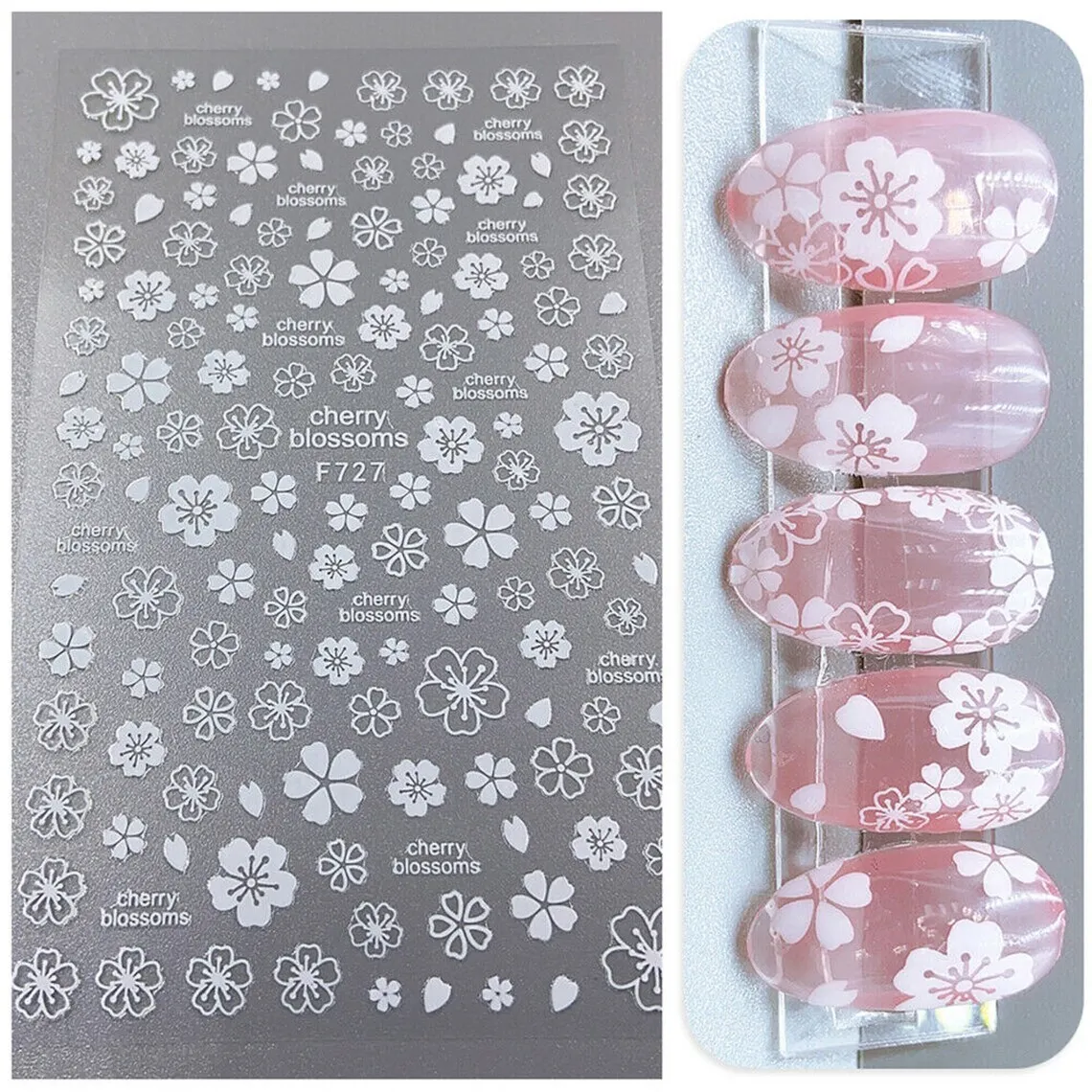 1Sheet Butterfly Nail Stickers 42Style 3D Self-Adhesive Spring Summer Floral Flower Nails Decals Slider Manicure Decor sticker