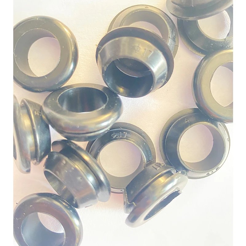 Black 3mm-50mm Rubber Snap-on Grommet Hole Plugs End Caps Bung Wire Cable Protect Bush