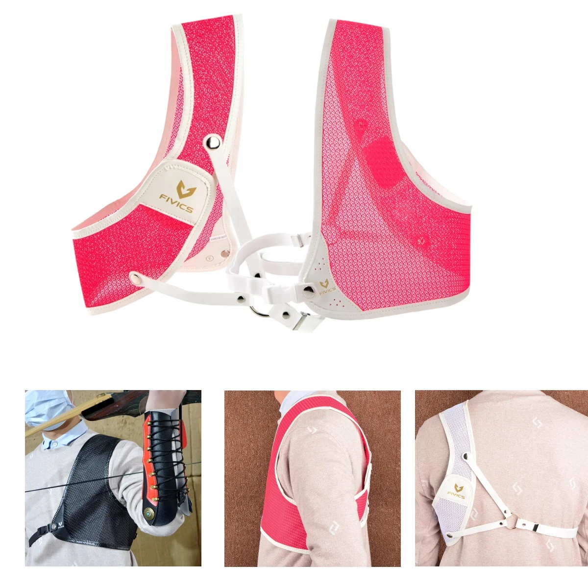 

1pc Archery Shooting Hunting Chest Guard - Right Hand Adjustable Durable Fabric for Traditional Recurve Bow Protection