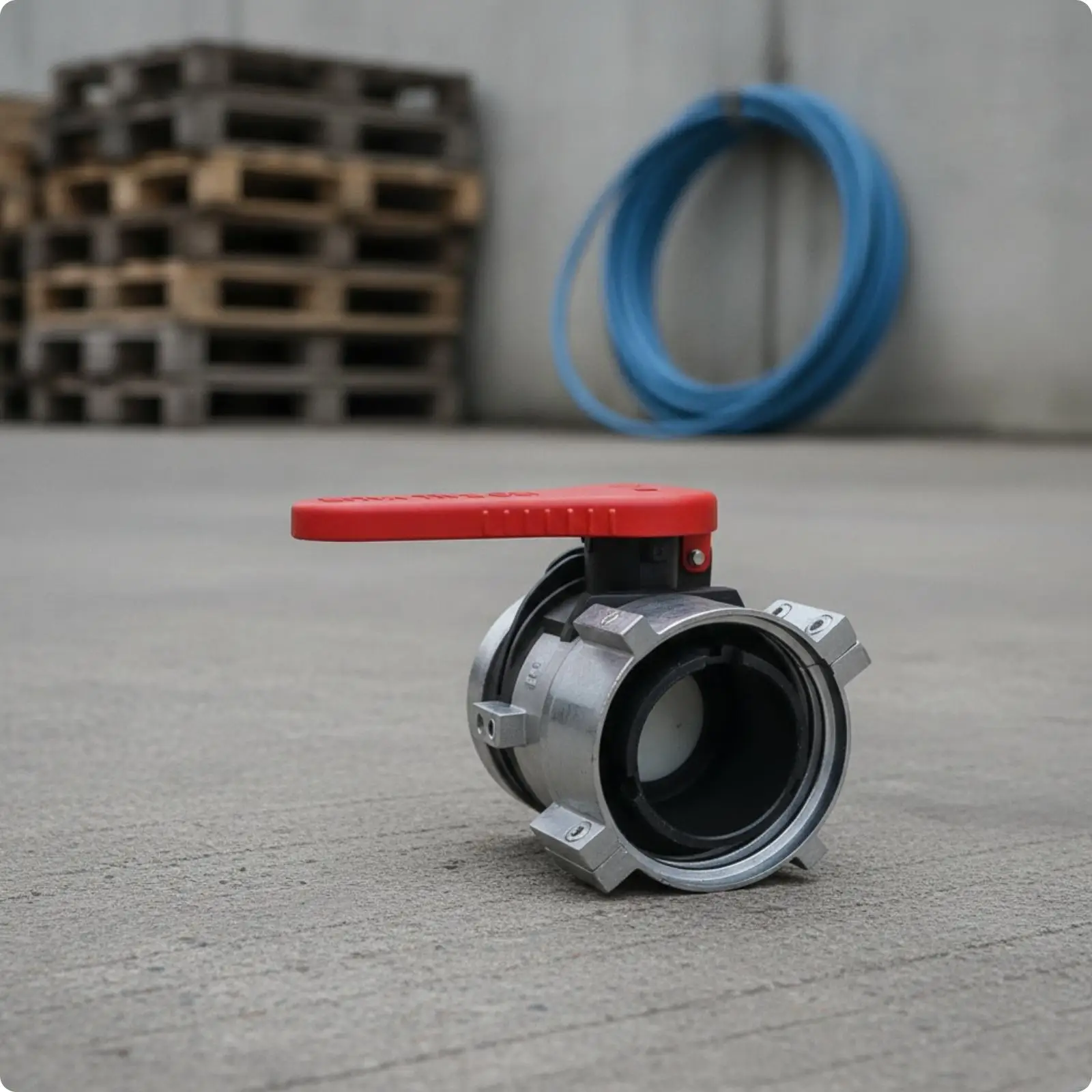 1000L IBC Tote Fittings Ball Valve Shutoff Replacement with Silver Lock Ring for Liquid Transfer