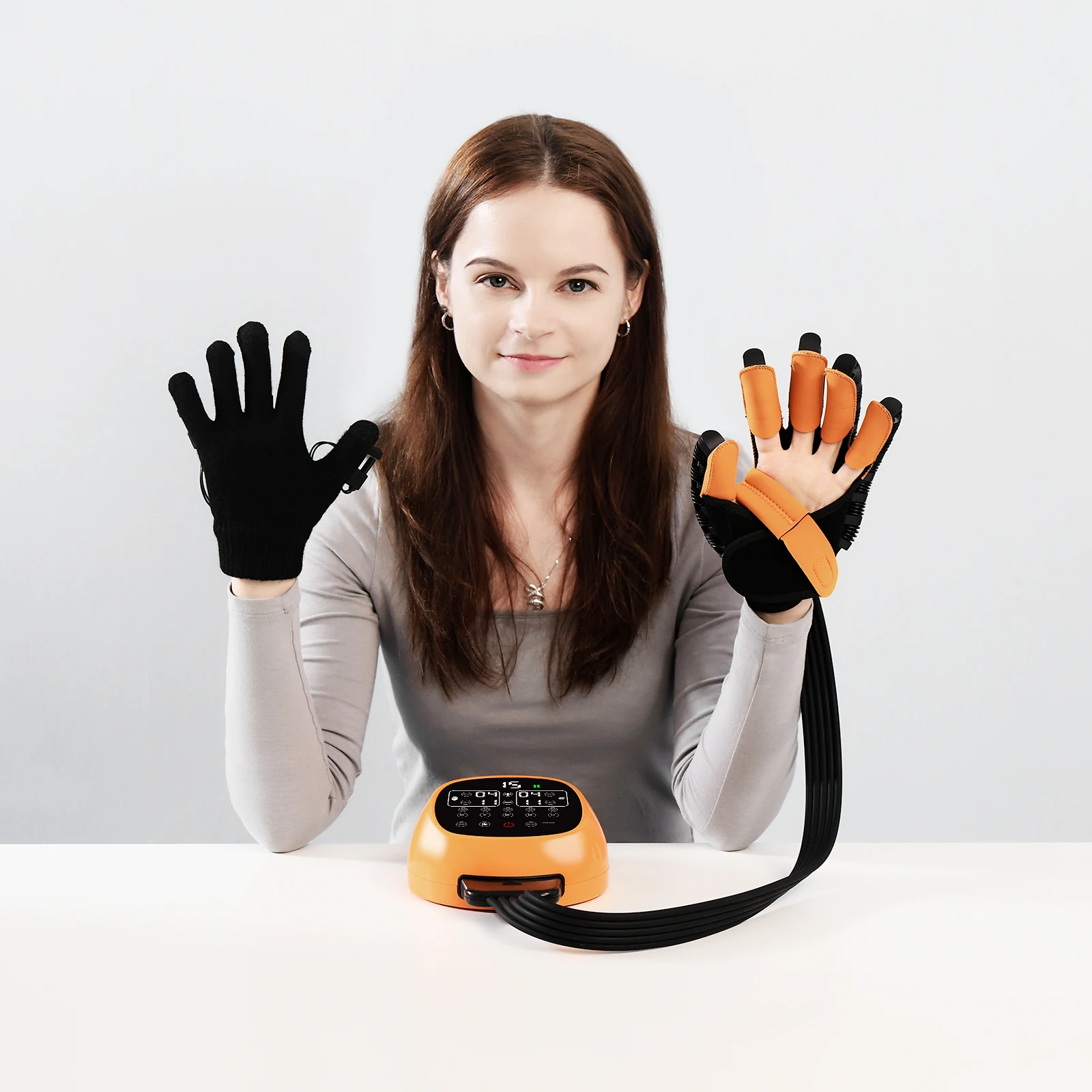 Portable Rehabilitation Robot Gloves, Electric Hand Finger Training Device for Stroke Hemiplegia, Hand Function Exerciser