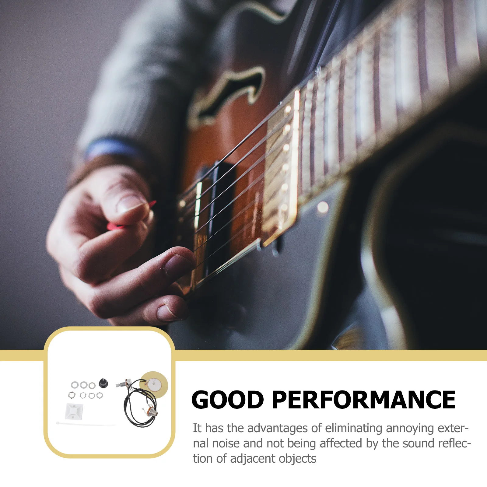 

Guitar Pickup Set Acoustic Accessories Piezoelectric with Tone Violin Accoustic Transducer Abs for