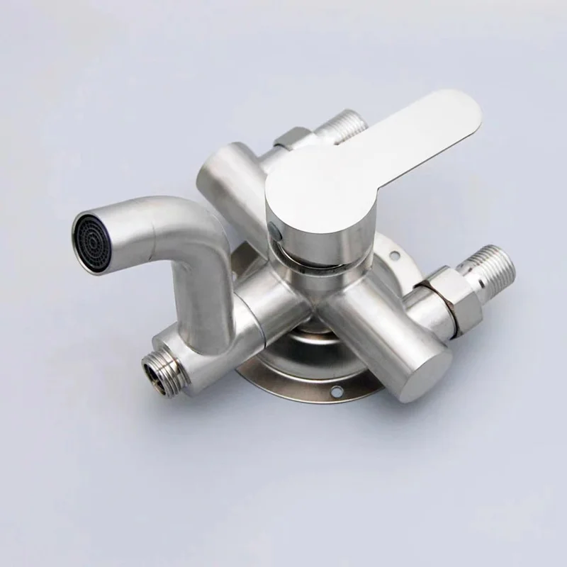 1PC 304 Stainless Steel Brushed Bathtub Faucet Wall Mount Cold Hot Water Mixer Nozzle Tap Bathroom Shower Faucet