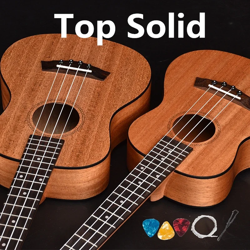 

Top Solid Ukulele Acoustic Electric Concert Tenor 23 26 Inch Hawaiian Guitar Ukelele Mahogany 4 Strings Guitarra Black Edge Uke