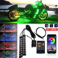 Motorcycle Atmosphere Led Light Strips Waterproof RGB Wireless RF Remote APP Control Motorbike Universal Decorative lights