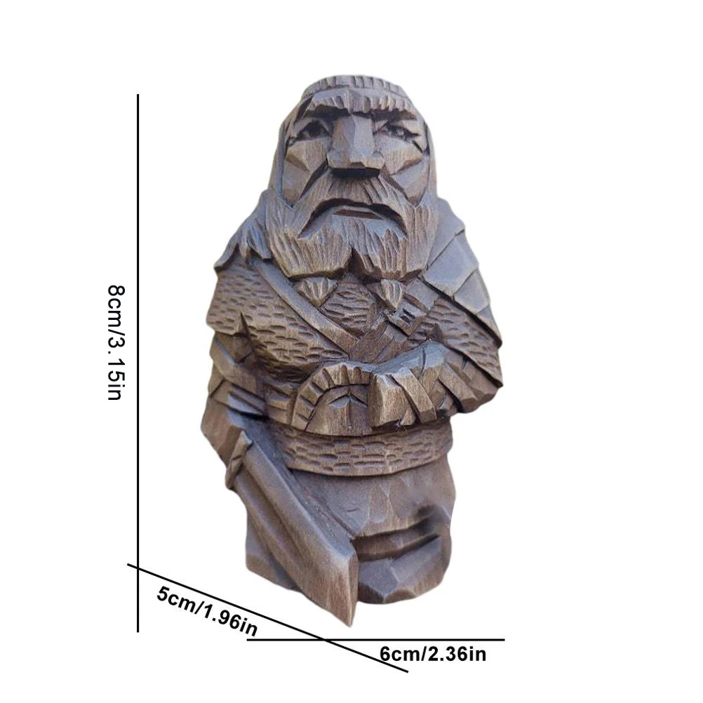 Odin Thor Harz Wikinger Statue Kunst Handwerk Ornamente für Zuhause Outdoor Garten Dekoration – Detail 7