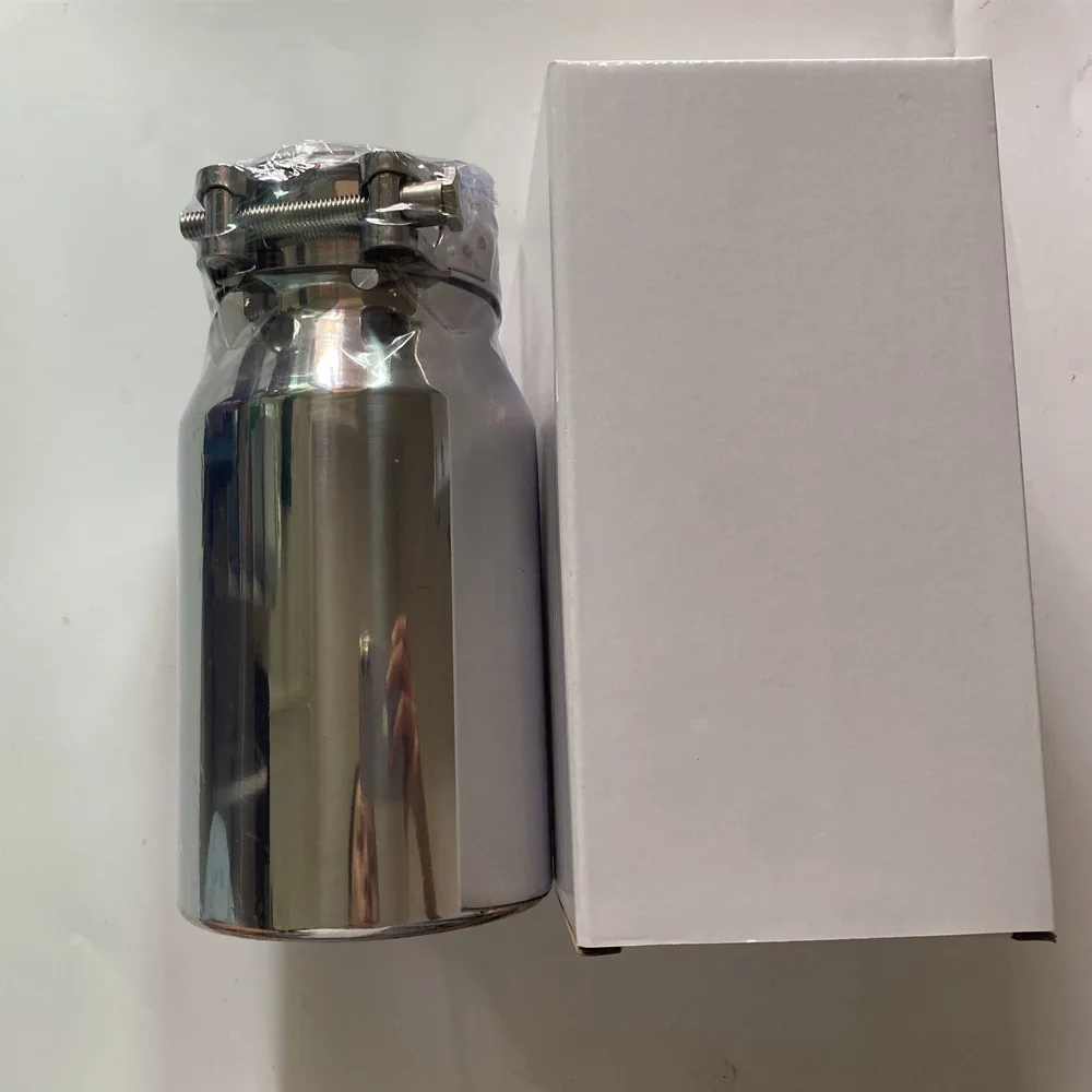 3 Inch Inlet Exhaust Tip 3" Inlet 4" Outlet 20cm Overall Length Stainless Steel Diesel  76mm Exhaust Tail Tip  3 inch muffler