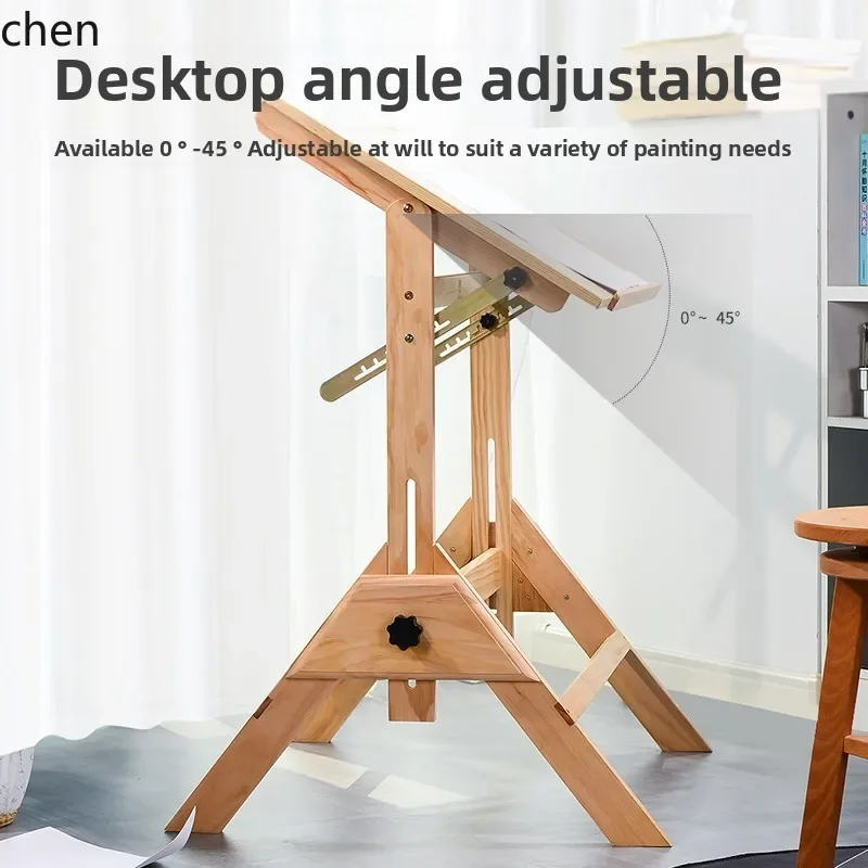 l23 Painting Table For Art Students Lifting Drawing Table Shelf Desk Oil Painting Workbench Art Table