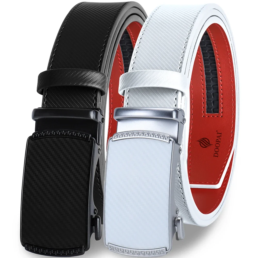 Men Belts  Automatic Buckle Leather Waist Strap Male Waistband Mens High Quality Girdle Belts for Women Men Gifts 115 125cm