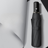 72 Fully Automatic Ring Buckle Umbrellas Portable, Larger, Thickened, Reinforced, Men's Hook Folding, Sunny and Rainy