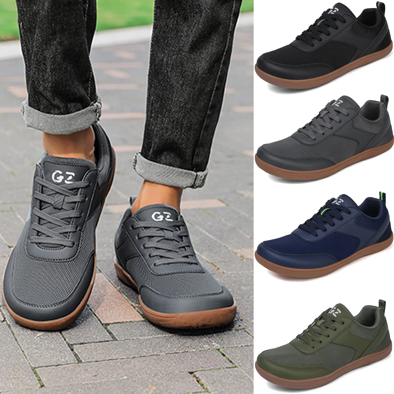 

Men and Women Walking Shoes Wide Toe Barefoot Shoes Minimalist Zero Drop Shoes Mesh Breathable Casual Fashion Non-Slip Sneakers