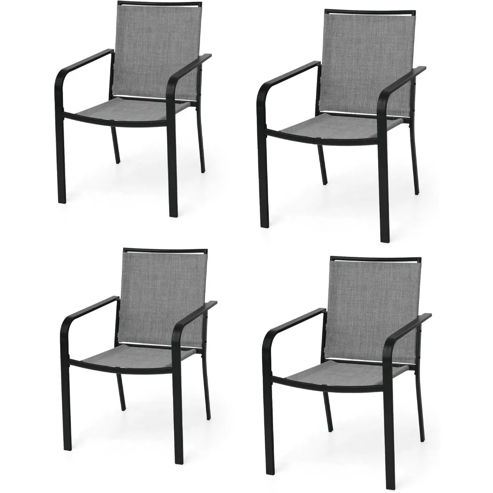 

A set of four terrace dining chairs, suitable for all day dining on lawns, gardens, backyards, and swimming pools