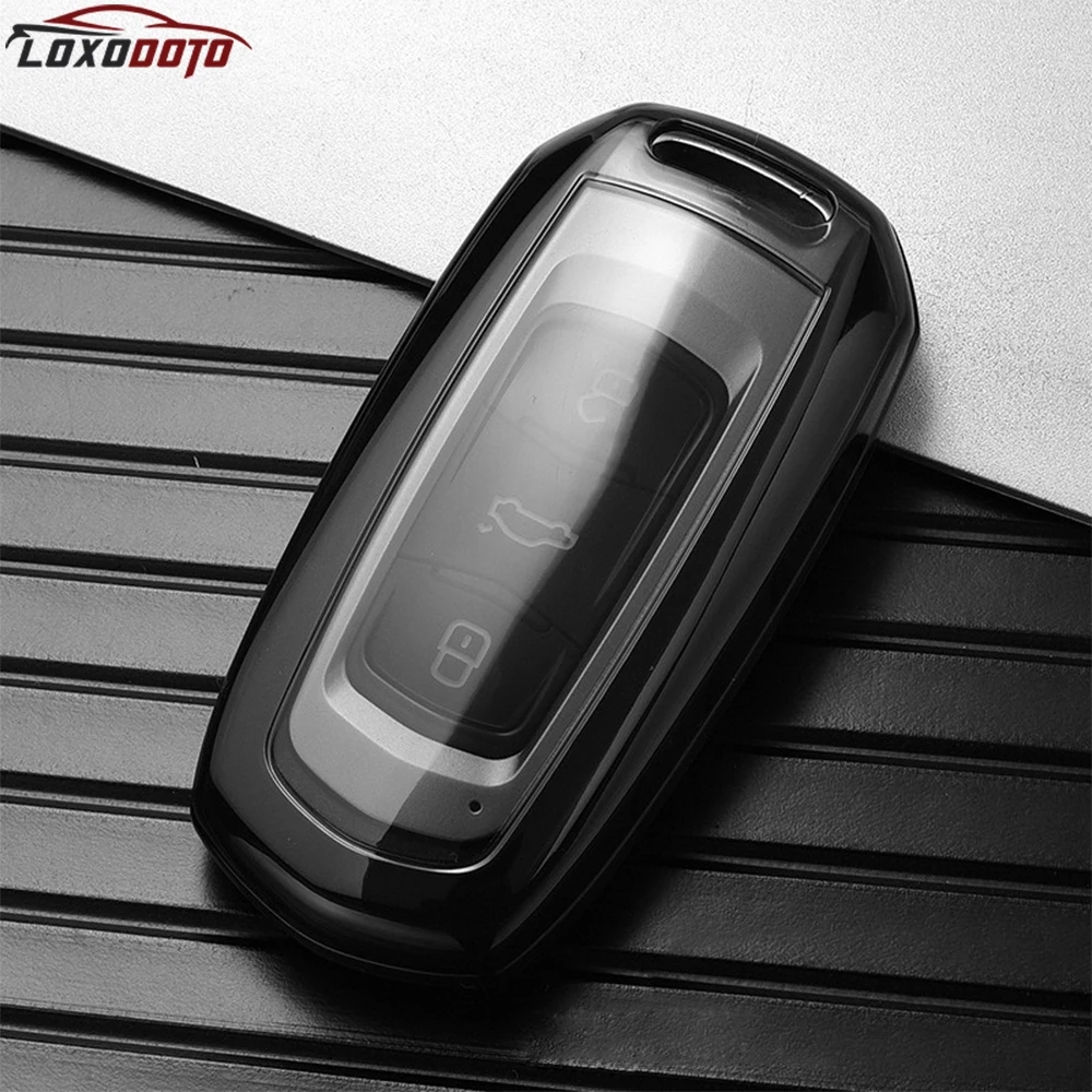 TPU Transparent Car Key Case Remote Full Key Cover Holder Keychain Caps For Geely Atlas Pro Emgrand X7 GS GX3 GT GC9