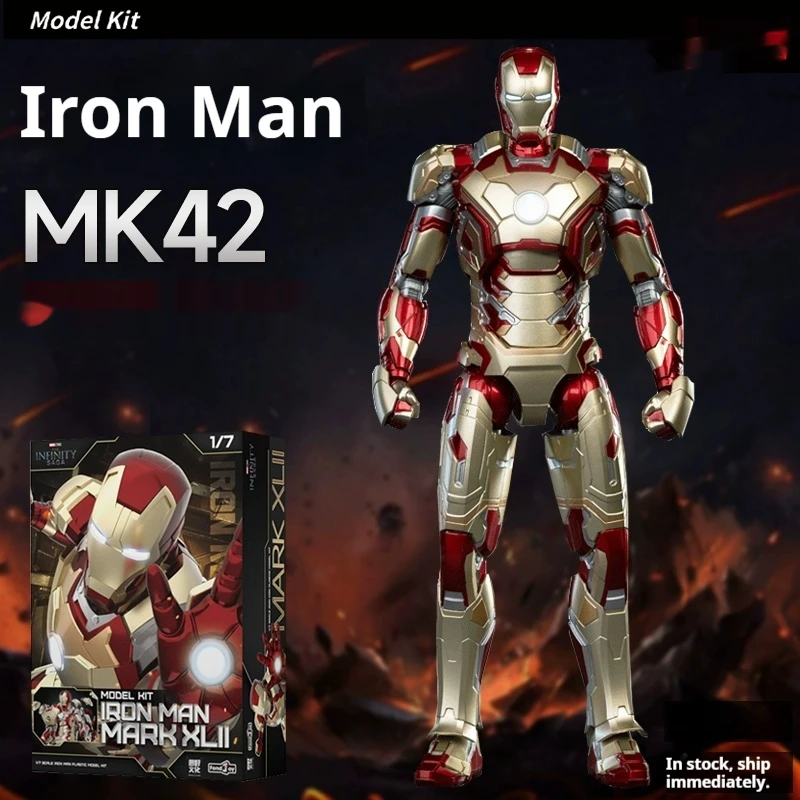 1/7 Iron Man Mk42 Serie Actiefiguren Model Kit Montage Speelgoed Desktop Ornament Decoar Anime Collectie Fans Jongen Verjaardagscadeau