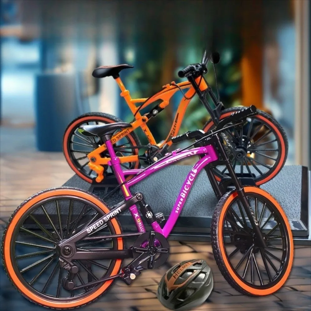 New Alloy Mini Bicycle Model Mini Collection Simulation Metal Bicycle Colorful Miniature Bike Gifts