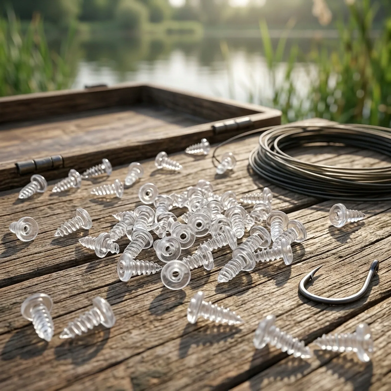 Bait Screws Blow Back Rigs Carp for chod Rigs D Rigs Hair Rig Plastic Tackle Terminal End Transparent White  Bait
