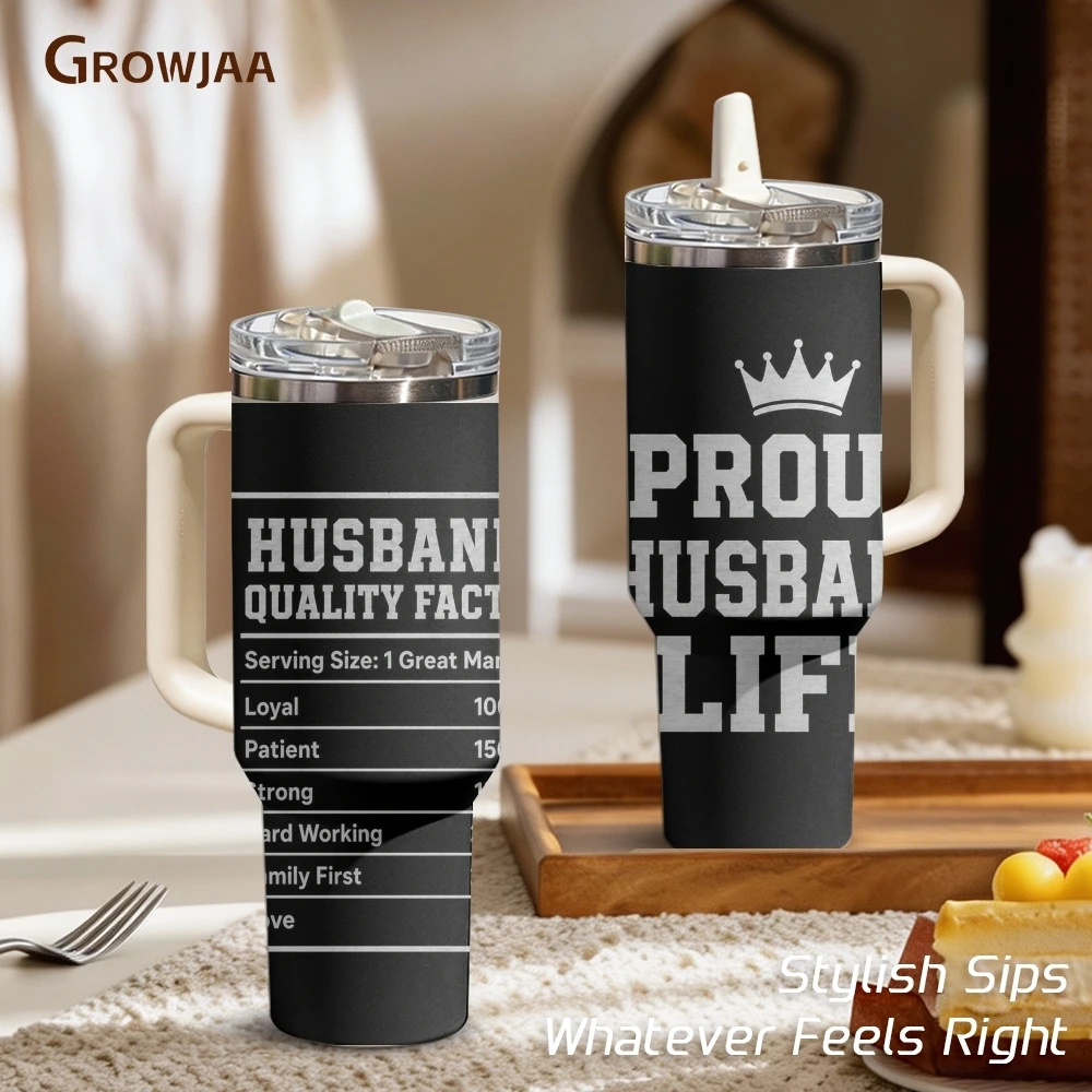 Best Husband Ever Vacuum Flasks 40oz 3rd Gen Vacuum Insulated Stainless Steel Tumbler Cup With Handle Straw Lid For Gifts