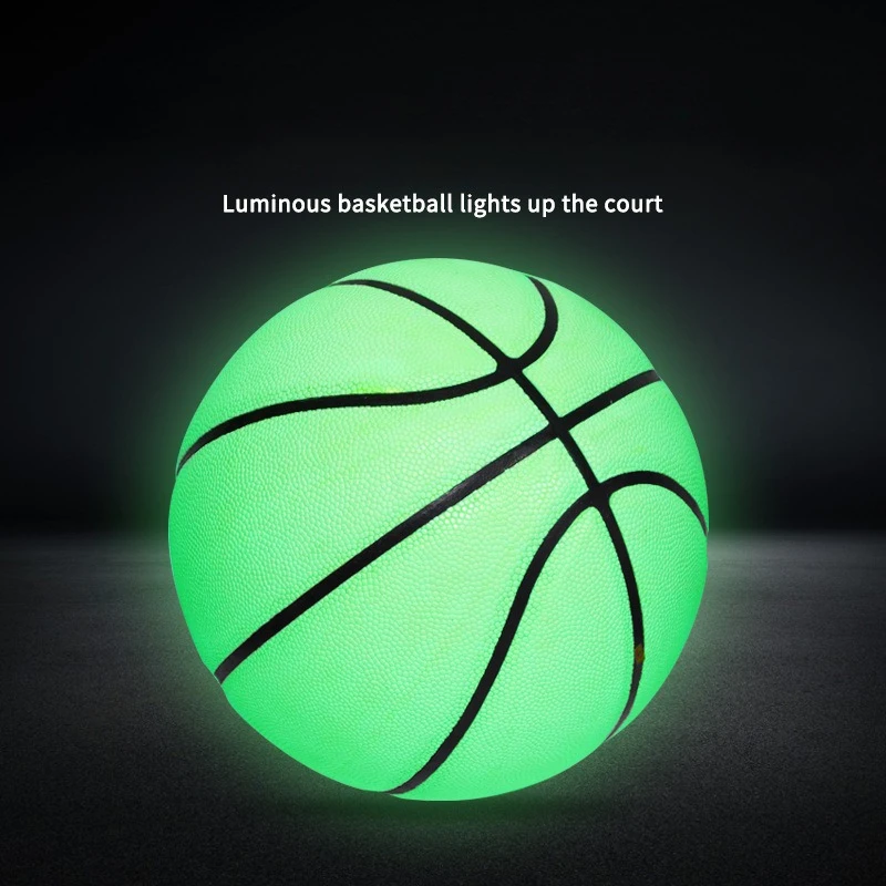 

Светящийся светоотражающий баскетбольный мяч из искусственной кожи, размер 7, светящийся детский баскетбольный мяч для тренировок в помещении и на открытом воздухе, размер 7