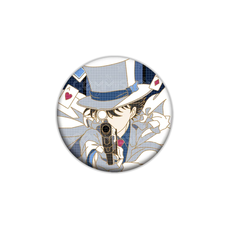 Detective Conan Kaito Kid creative personality badge puff embroidery amulet 2D anime peripheral hanging ornament gift view 6