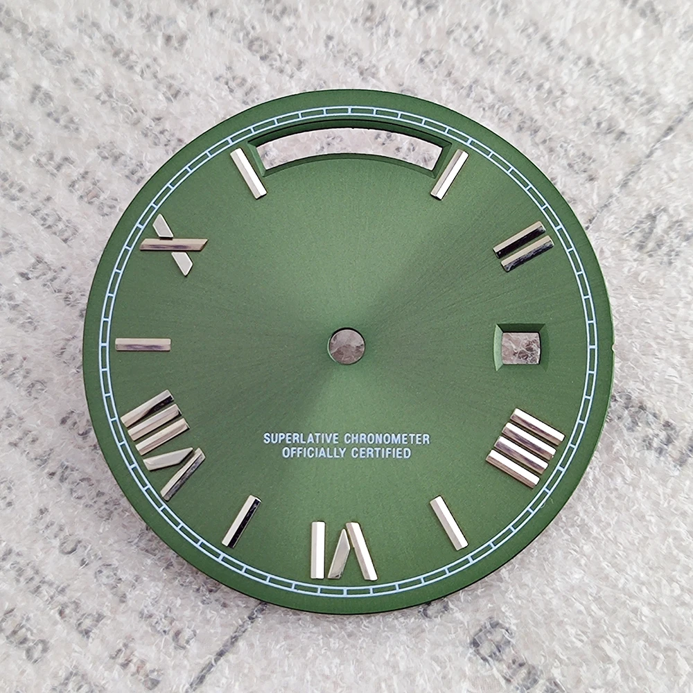 31mm 8285 Watch Dial Day Date Roman Numeral Custom Logo Dial For Miyota 8285 Movement High Quality Watch Face Modification Parts