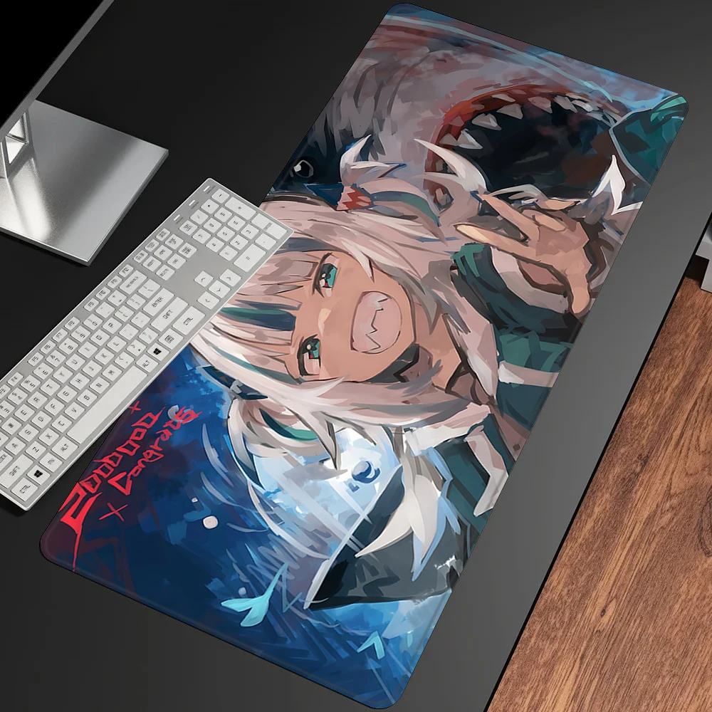 Beautiful Goomba Shark Girl Mousepad HD Printing Computer Gamers Locking Edge Non-slip Mouse Pad XXL90x40cm Keyboard PC Desk Pad