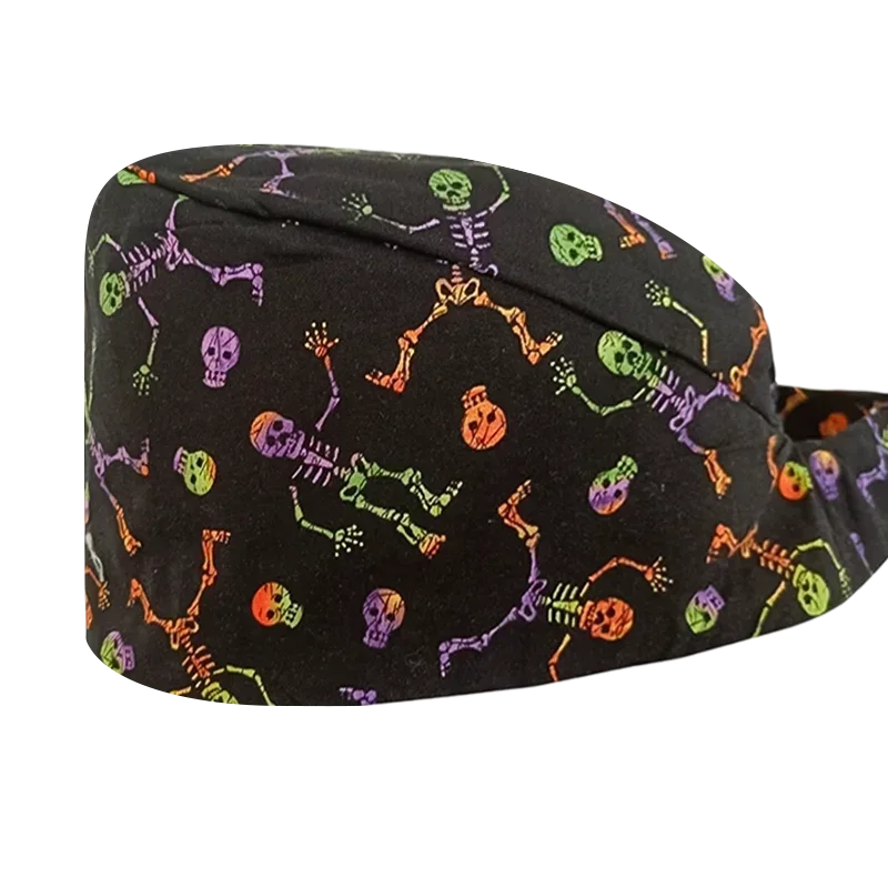 Leopard plaid print Surgical scrub cap Cotton Care Laboratory Pet Clinic Dental Medical School Spa Clinical enfermera accesorios