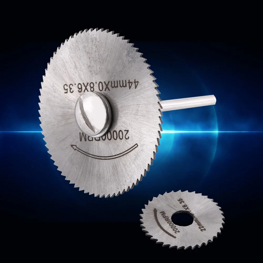 6pcs HSS Steel Rotary Saw Blades Silver Finish Multi-Pack Circular Saw Blades Mini Diameter Cut-Off Wheel Blades Wood Cutting