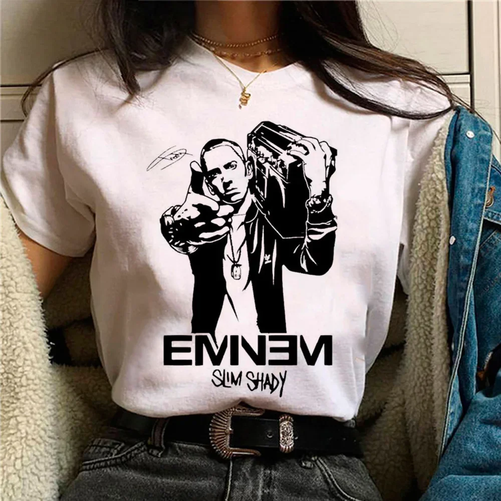 Eminem t-shirts women manga graphic summer t-shirts female graphic Japanese y2k clothes